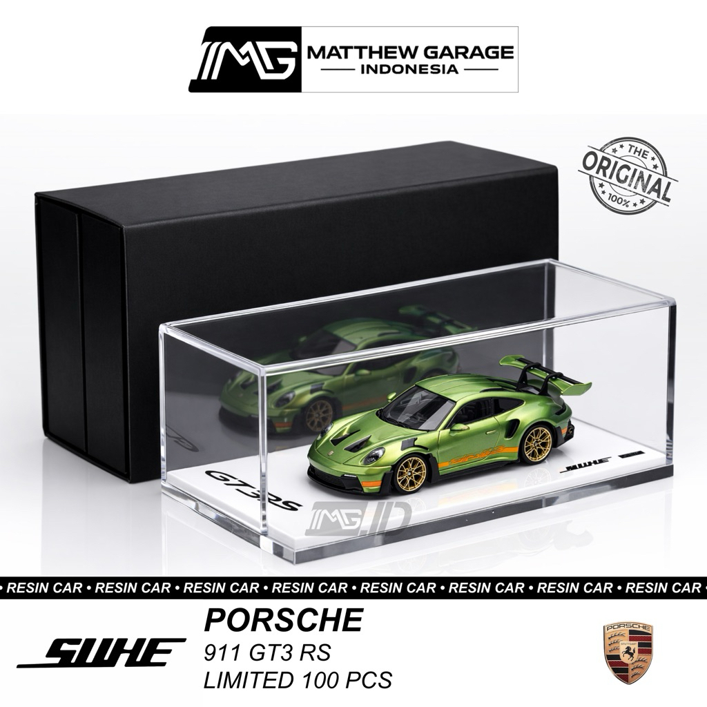 SUHE 1:64 PORSCHE 911 GT3 RS PYHTON GREEN METALLIC HOLO 00/100