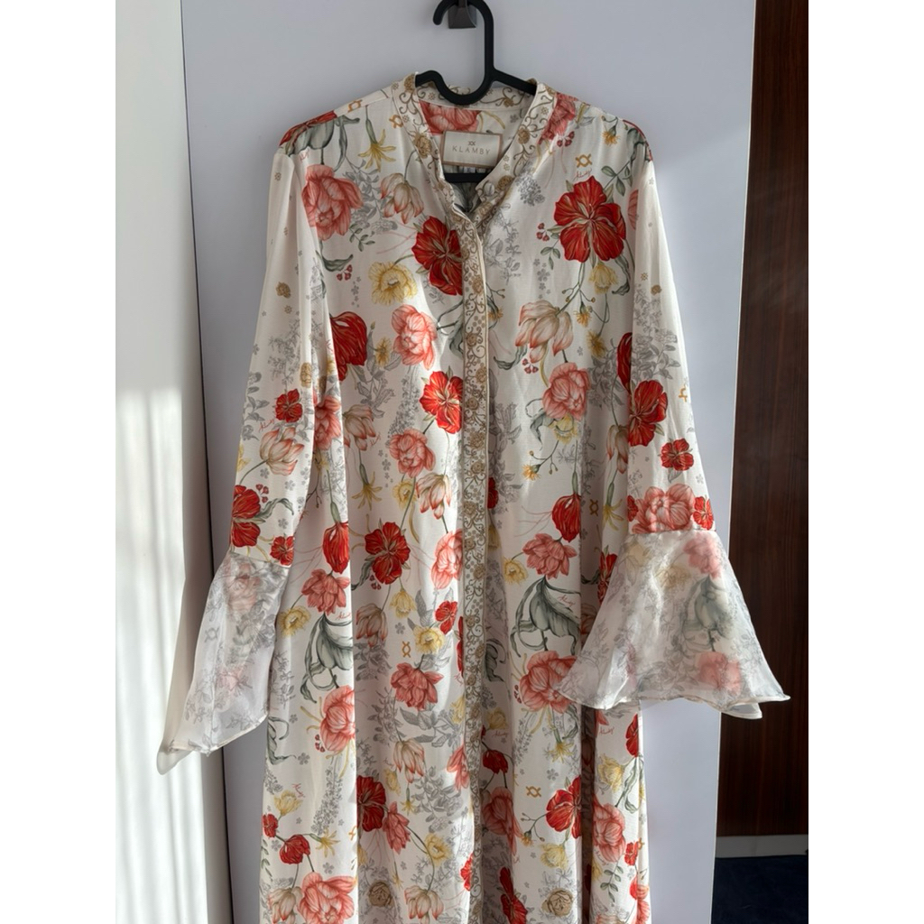 Dress Wearing Klamby Floral Rosy Blossom Original | Dress Kondangan Klamby | Preloved Like New