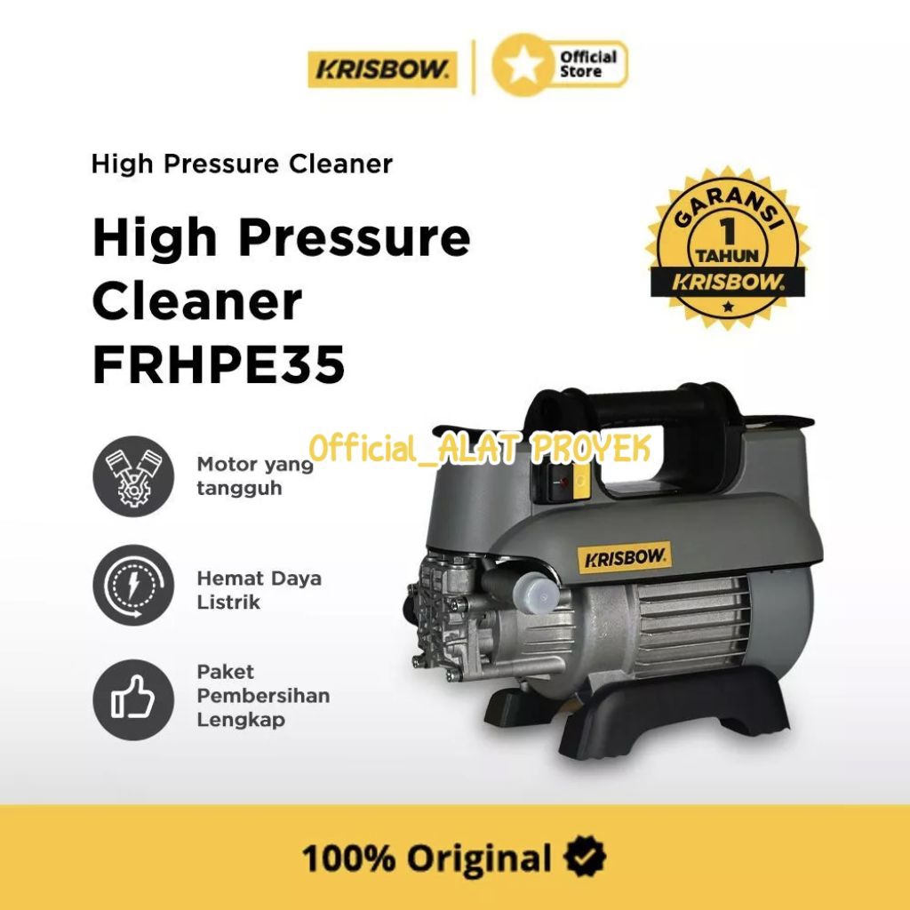 Krisbow High Pressure Cleaner Jet Cleaner 35 Bar Frhpe35