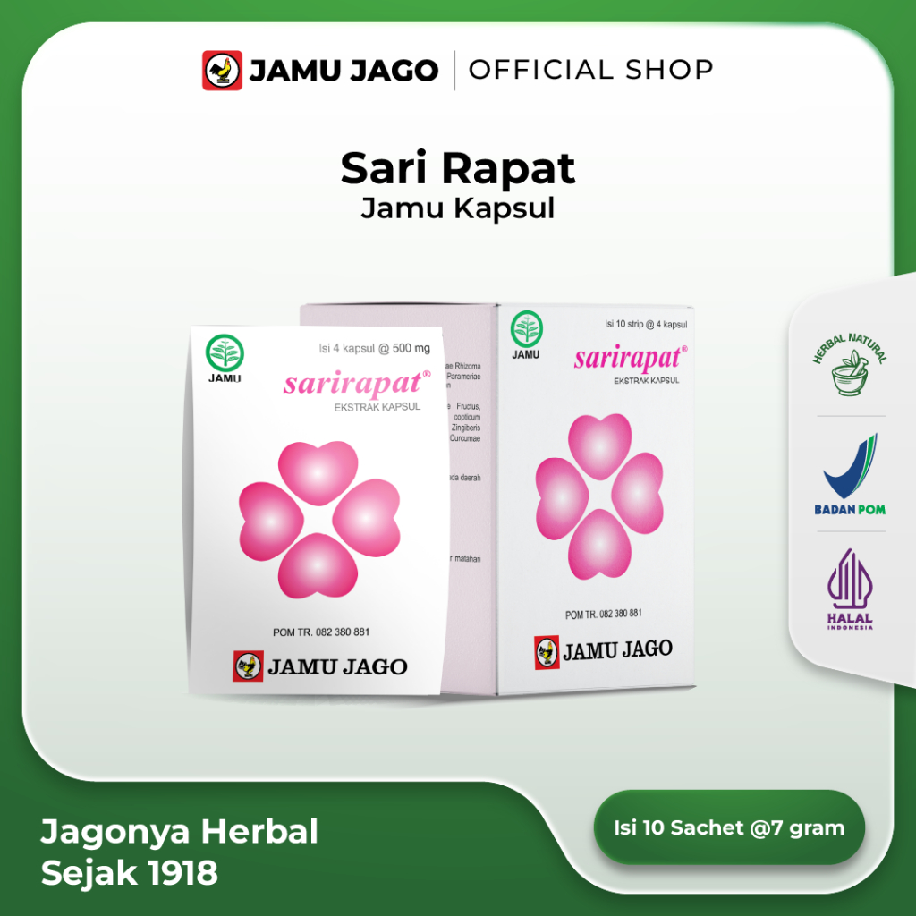 Sari Rapat Jamu Kapsul Membantu Menjaga Kesehatan Organ Kewanitaan by Jamu Jago