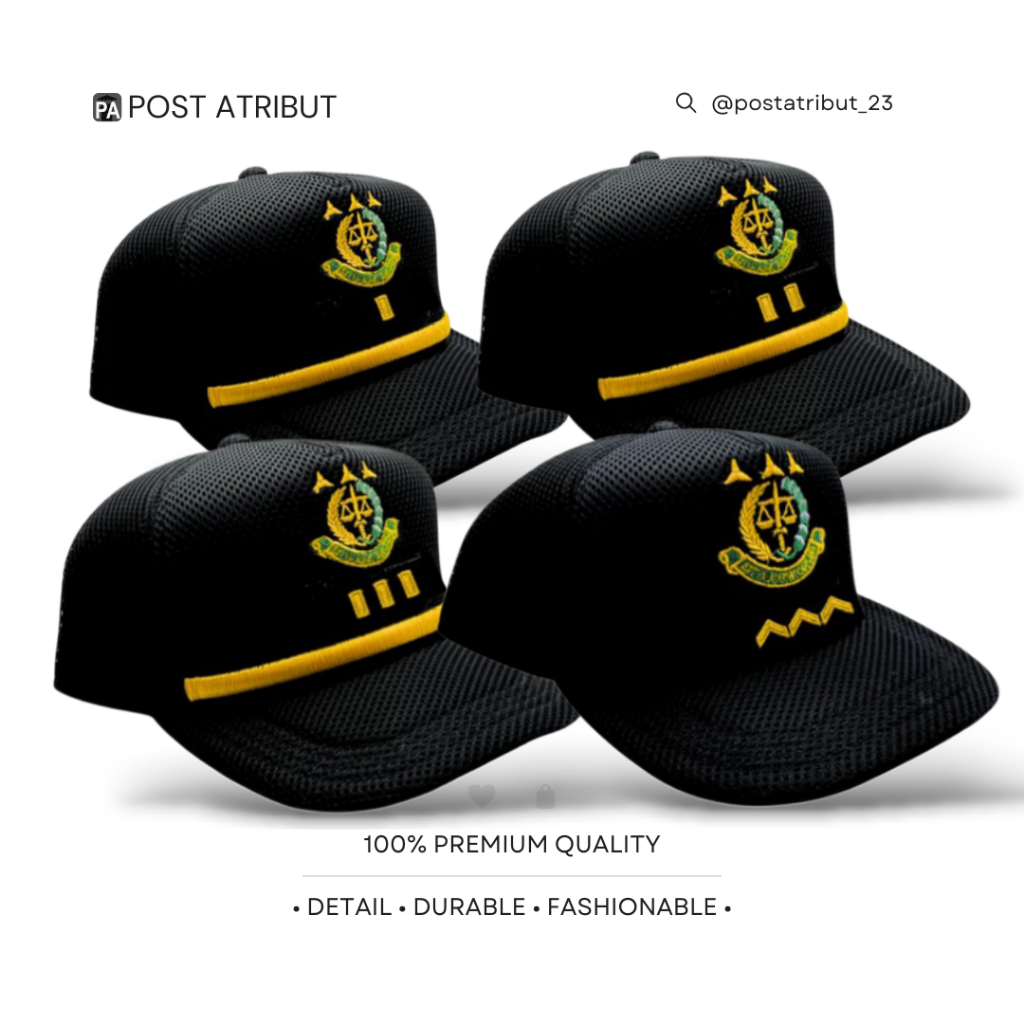 Topi Jaring Kejaksaan / Topi Fieldcap Jaksa / Fieldcap Lapangan / Atribut Pdl / Atribut Kejaksaan / 