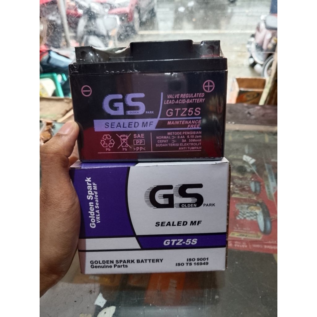 aki kering GS GOLDEN SPARK GTZ5S 5Ah 12V GTZ 5S 5 Ampere 5ampere