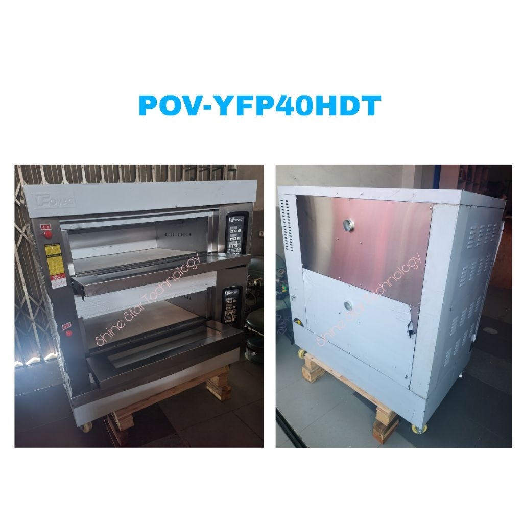 FOMAC Pizza Oven Gas Oven 2 Deck 4 Tray with Stone POV-YFP40HDT