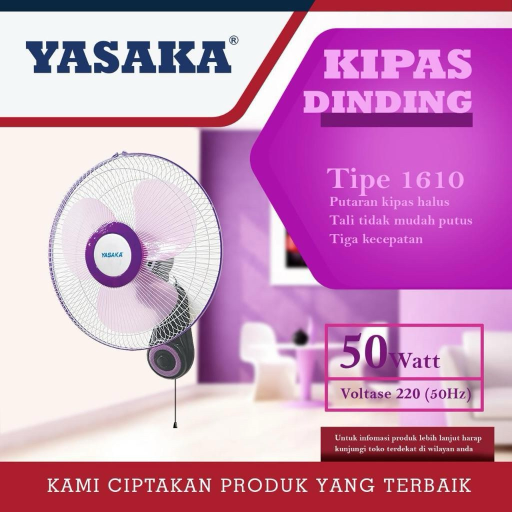 YASAKA KIPAS ANGIN DINDING 16 INCH KIPAS ANGIN TEMPEL