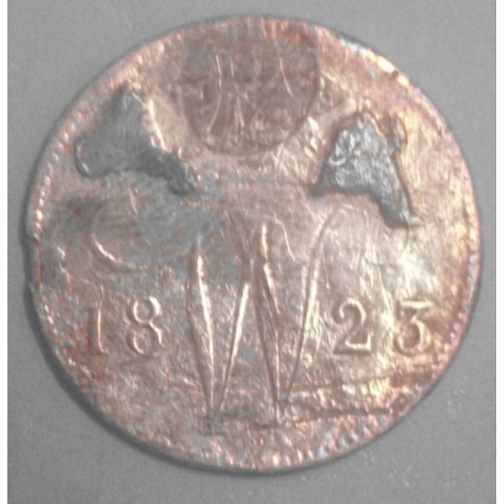 Koin Perak 25 Cents 1823 Willem 1