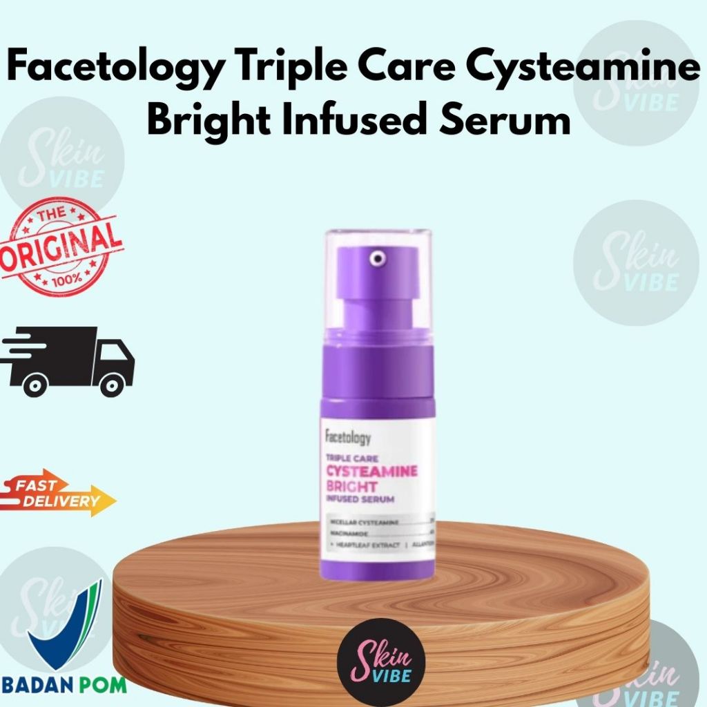 Facetology Triple Care Cysteamine Bright Infused Serum 15ml Serum Untuk Flek Hitam