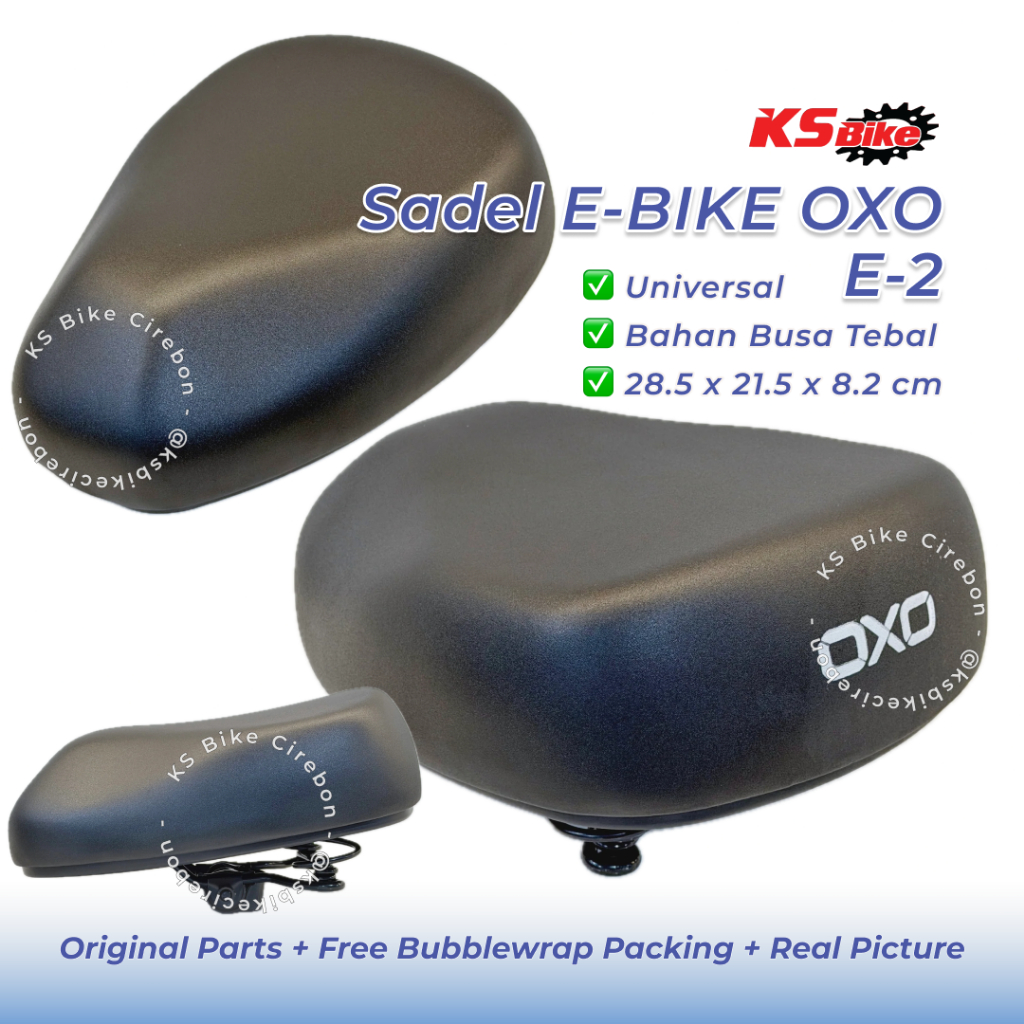 Sadel Sepeda Listrik OXO Saddle E-Bike Jok Sepeda Listrik Empuk OXO SD-E1 SD-E2 Pegas Universal Sade