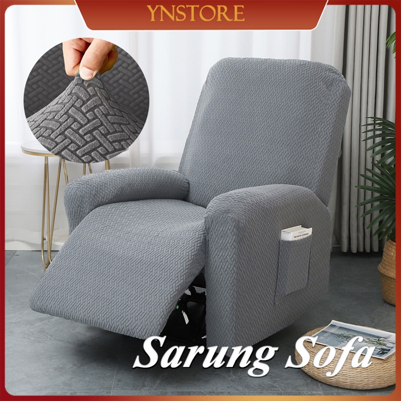 4 Buah/Set Sarung Sofa Recliner 1 Seater Sarung Sofa Recliner Cover Sofa Reclining Sarung Sofa Recli
