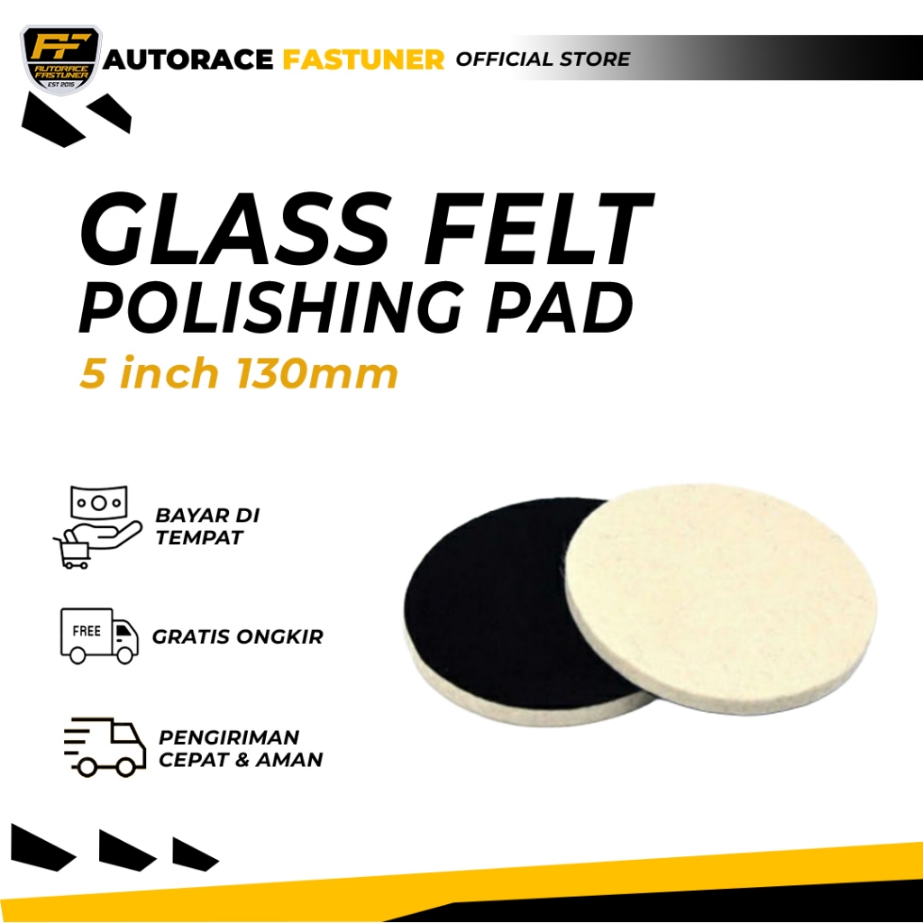 Northwolf Glass Felt Polishing Pad 5 inch 130mm felt disc pad poles kaca