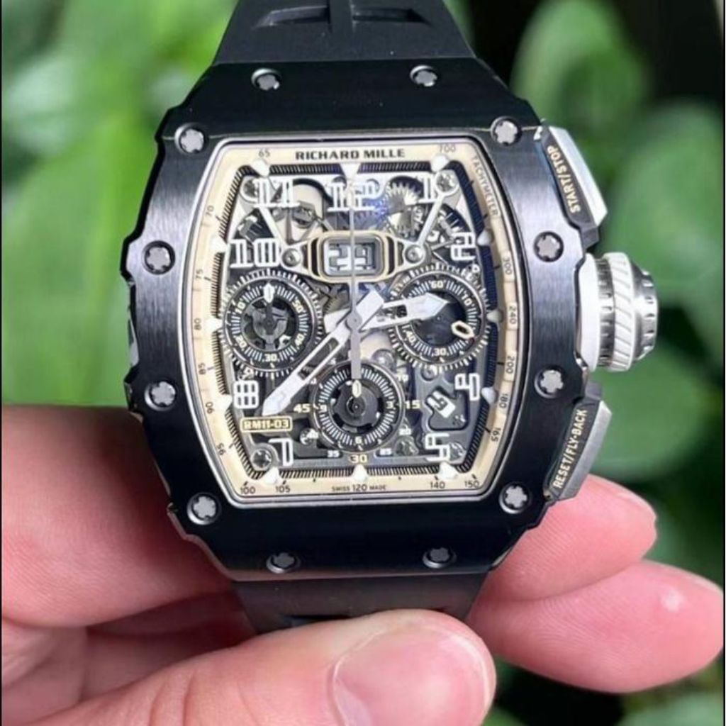 JAM TANGAN RM11-03 LAST BLACK EDITION SWISSMATIC JAM TANGAN AUTOMATIC RM