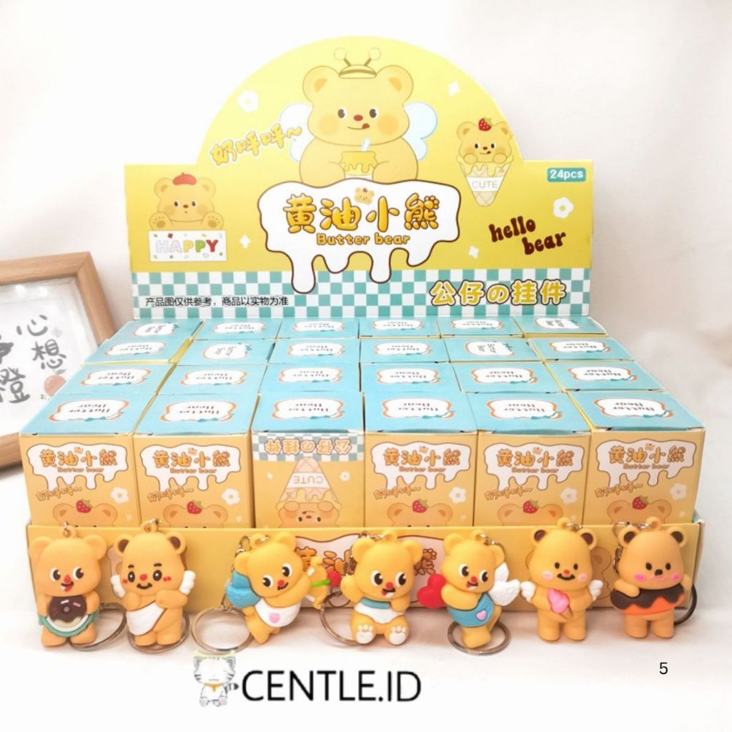 Mistery Box Gantungan kunci Butter Bear GK-1820 / Mystery Box Blind box keychain ganci Butter bear b
