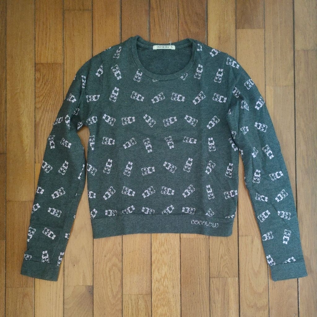 sweater abu/sweater wanita/kaos lengan panjang/atasan lengan panjang/atasan kaos/baju sweater