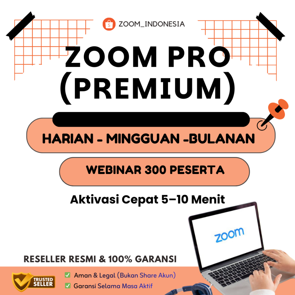 Zoom Webinar 300 Peserta Bergaransi