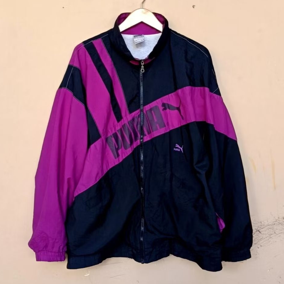 Jacket windbreaker pums 80s vintage colorblock