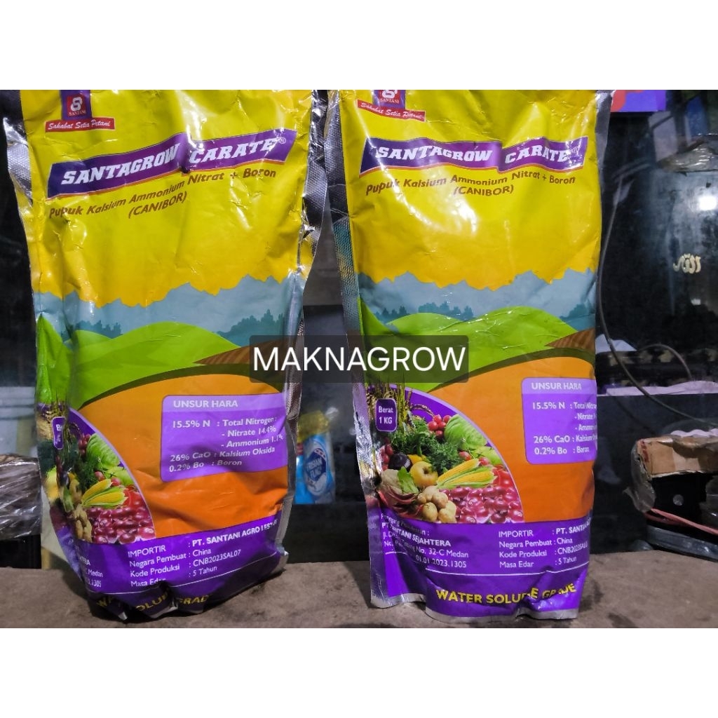 Pupuk CANIBOR Calcium amonium nitrat + boron Santagrow CARATE