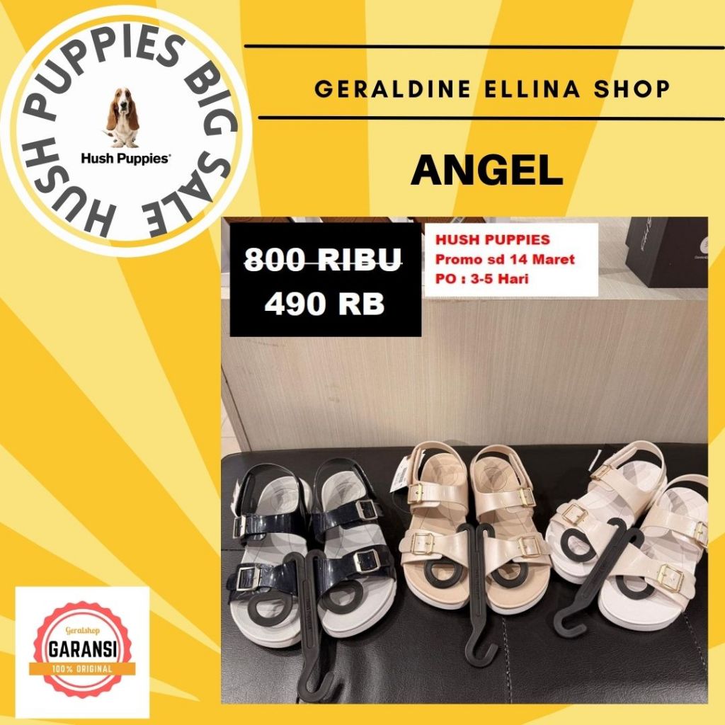 Hush Puppies Sandal Wanita Wedges ANGEL Original Store
