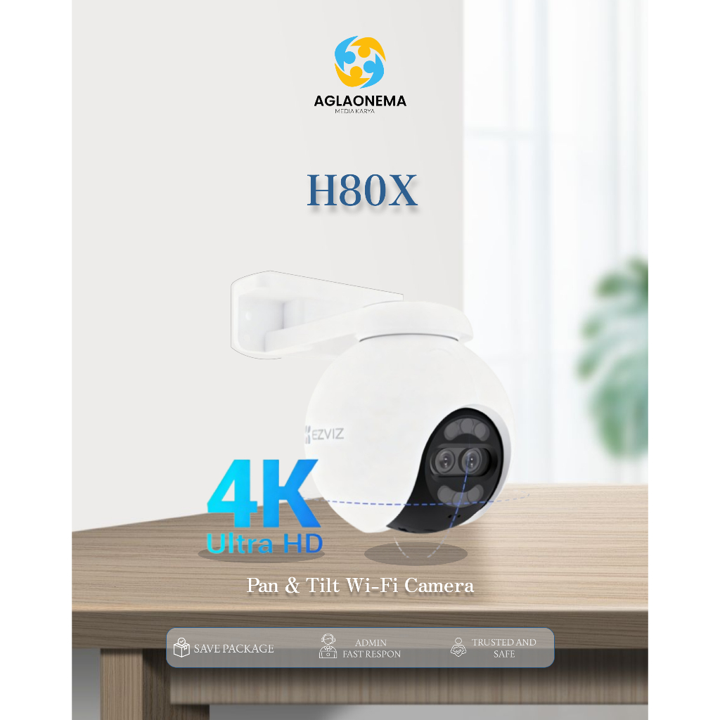 EZVIZ H80X Dual 4K 8MP 2MP Pan Tilt Wifi Kamera Outdoor IP65 30M Night Vision