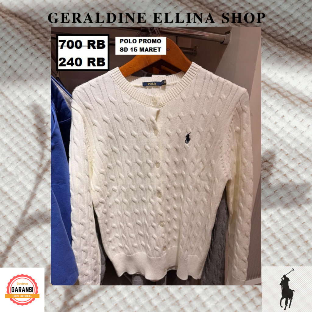 Baju Cardigan Polo SALE 100% original store