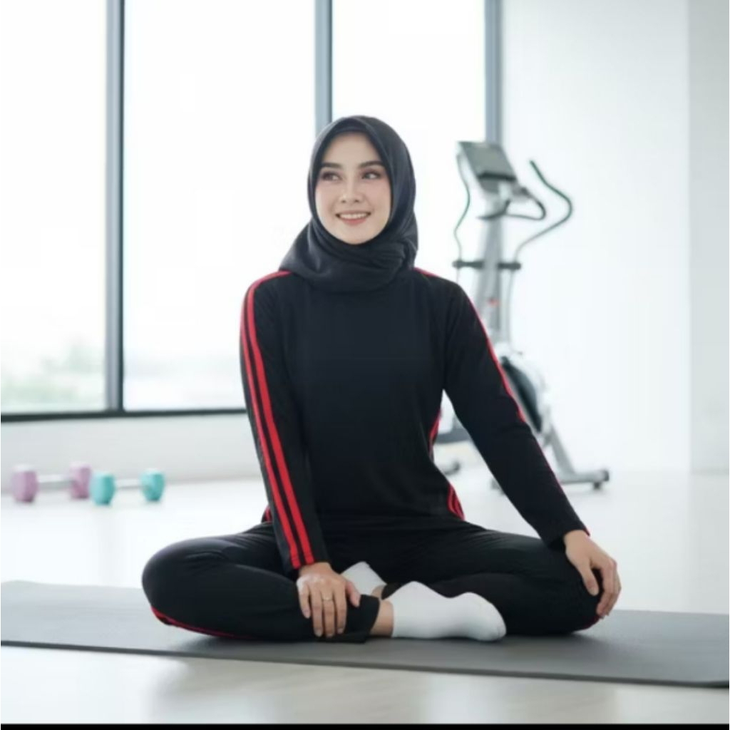 Yovis Sport Atasan Baju Senam Olahraga Original/Baju Aerobik/ Atasan Baju Senam Wanita Muslimah