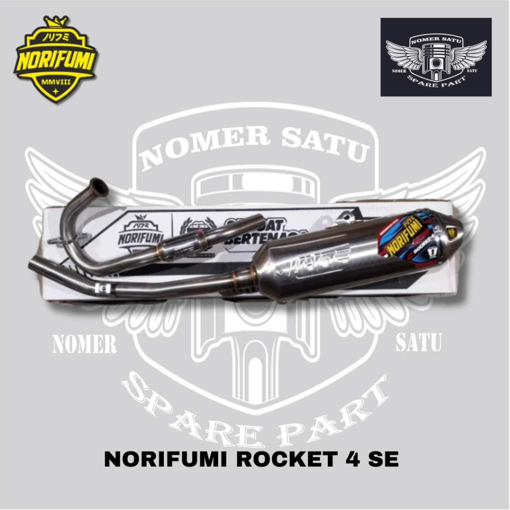 NORIFUMI KNALPOT ROCKET 4 SERIES STAINLESS STANDART & BORE UP CRF150L KLX150 BF WR155R ORIGINAL 100%