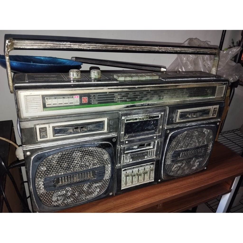Radio tape boombox  antik National RX 5404 original nyala