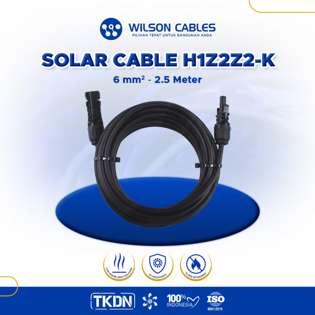 WILSON CABLES - SOLAR CONNECTOR 1x6 mm² (2.5 Meter) - Kabel Solar