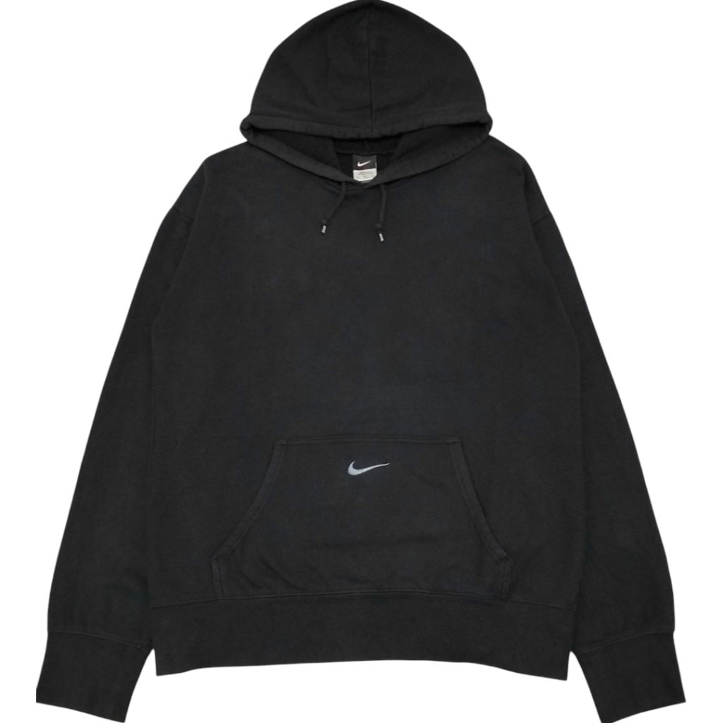 Hoodie NIKE Center Logo Hitam / Black Second Original