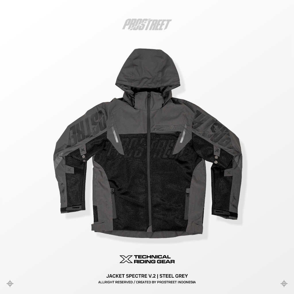 Jaket Motor Prostreet Spectre Air Tech System V.2 Steel Grey