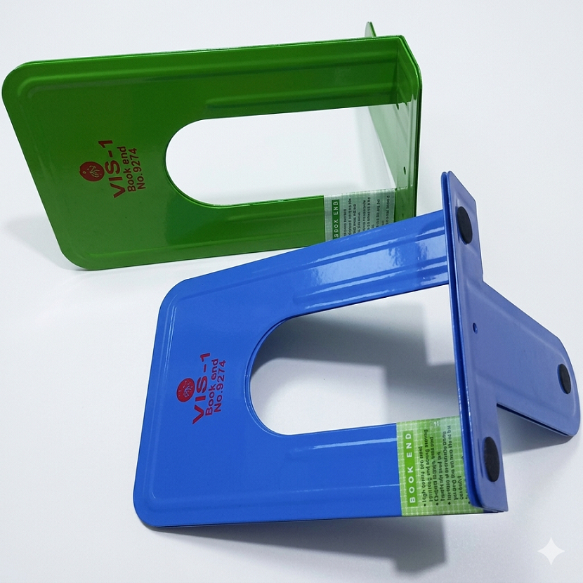Stand Book Penahan Buku Sandaran Buku Sandaran Pembatas Buku Besi VIS-1