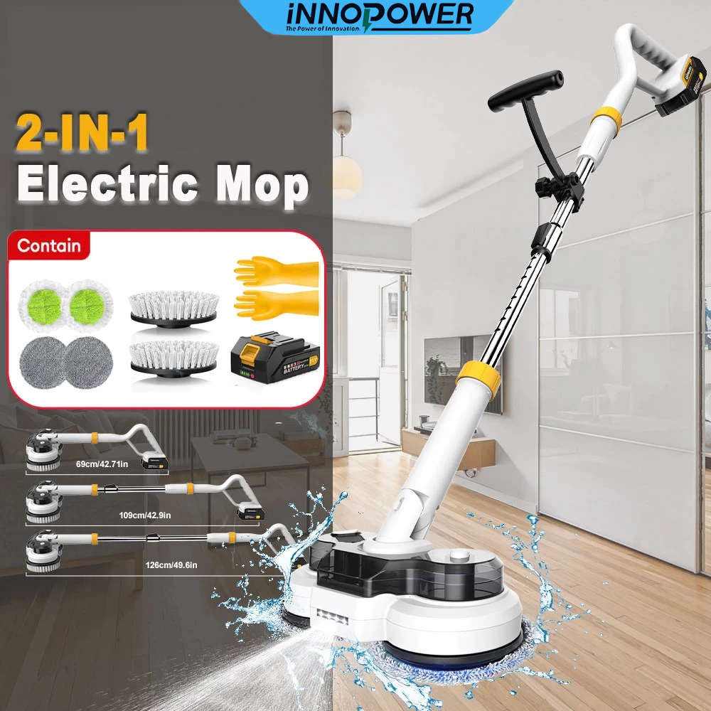 2 IN1 Sikat Pembersih Elektrik Portable Sikat Cuci Karpet Untuk Toilet Ubin Dan Karpet Tahan Air Ant