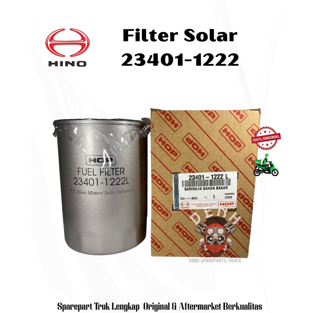 23401-1222L / 23401 - 1222L / 23401 1222L Fuel Filter / Solar filter Asli HOP