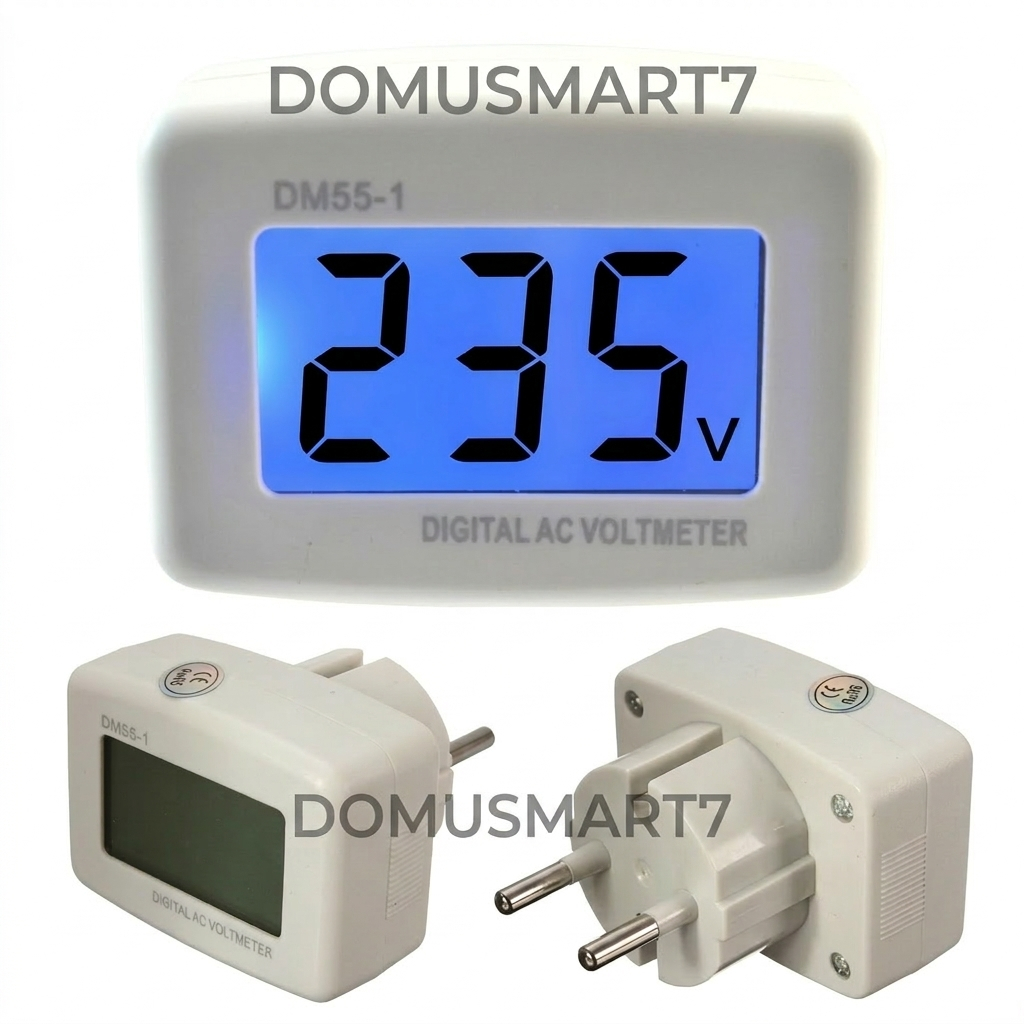 Voltmeter Digital AC Langsung Cok ke Stop Kontak PLN / Genset 80-300V DM55-1 Volt Meter Listrik Ruma