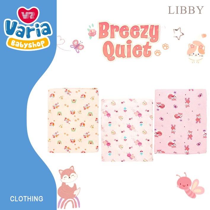 Bedong Libby Isi 3Pcs / Bedong Bayi Unisex / Bedong Kain | LIBBY BABY