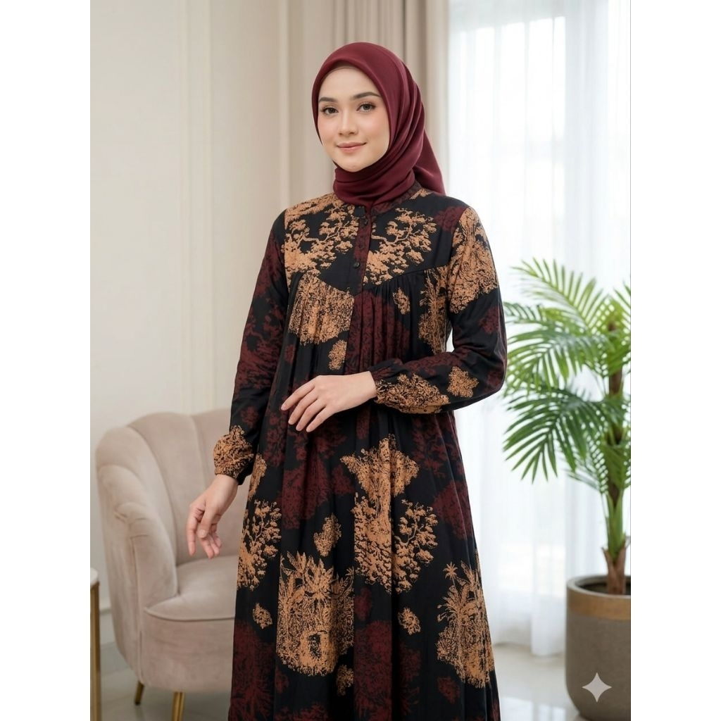 GAMIS DEWASA HOME DRESS RAYON TWILL UNIQLO POLOS ADEM