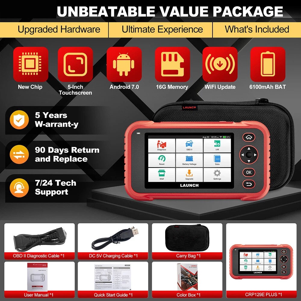 Launch Immo Elite Obd2 Scanner Creader Professional, Scanner Diagnostik Otomotif Obd2 Abs Srs Engine