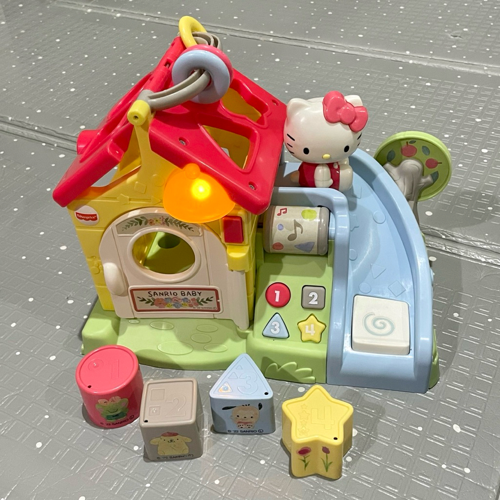 PRELOVED Fisher Price x Sanrio Baby Activity Playhouse | Hello Kitty Pompurin Pochacho Keroppi Rumah