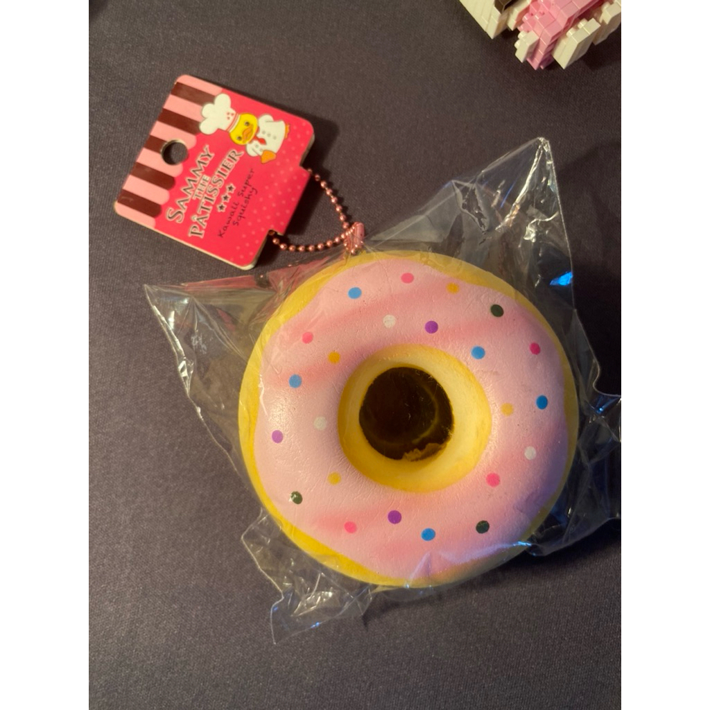 squishy sammy the passier donut pink