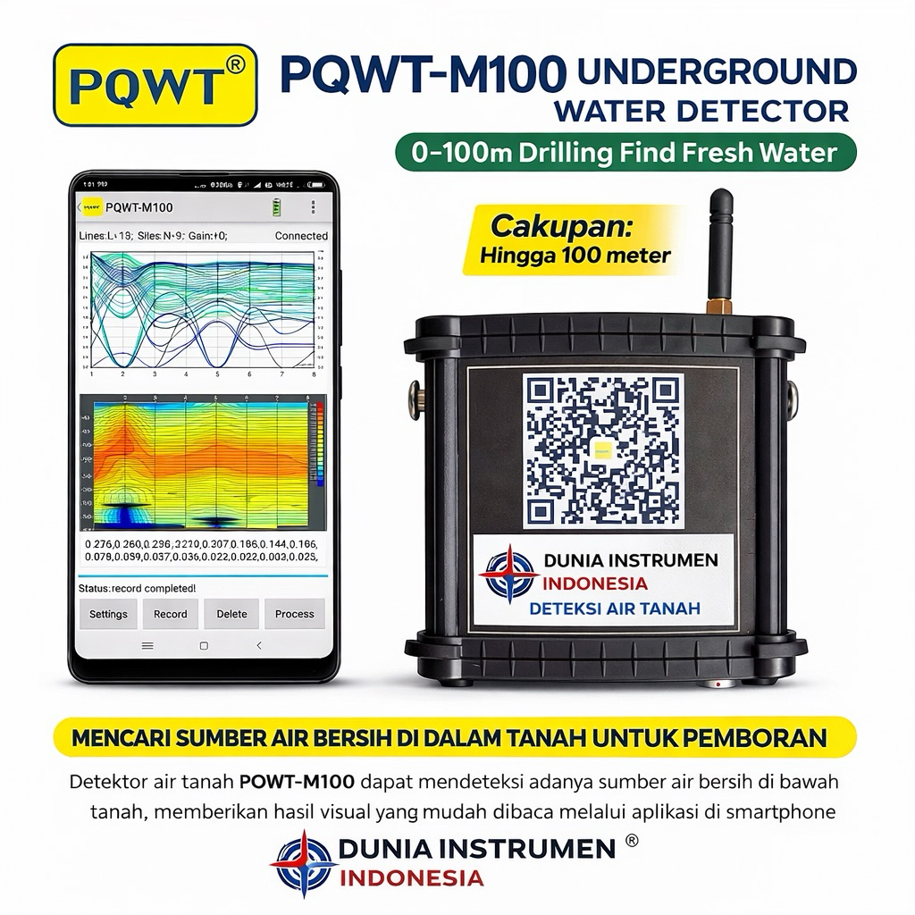 PQWT-M100 underground water detector 0-100m drilling find fresh water