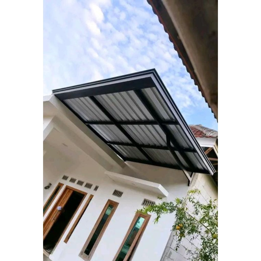 kanopi bajaringan. atap alderon kanopi hollow