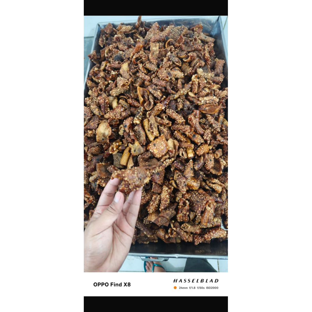 Aluman Krupuk Kulit Babi Guling Asli 100% tanpa bahan pengawet 500g