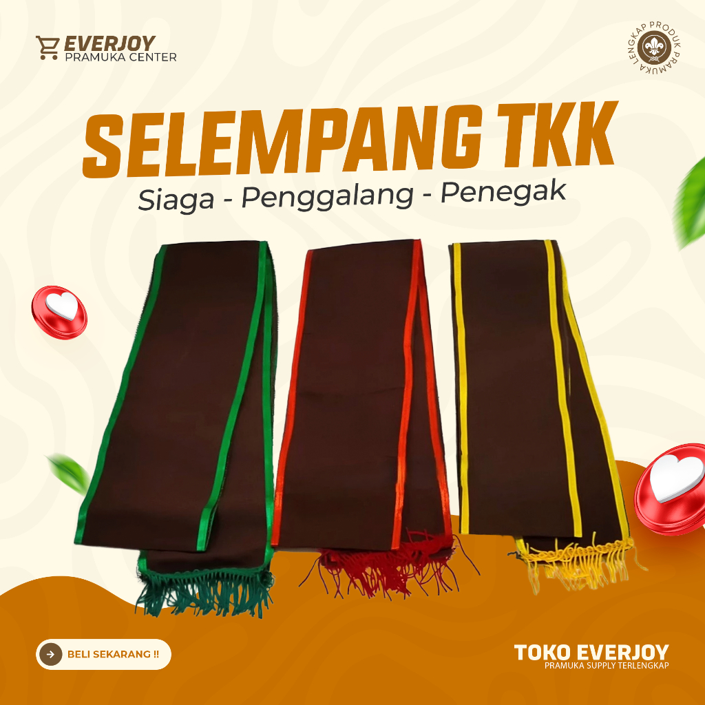 Selempang Pramuka Slempang Tkk Siaga Penggalang Penegak Tetampan Tkk Hijau Merah Kuning