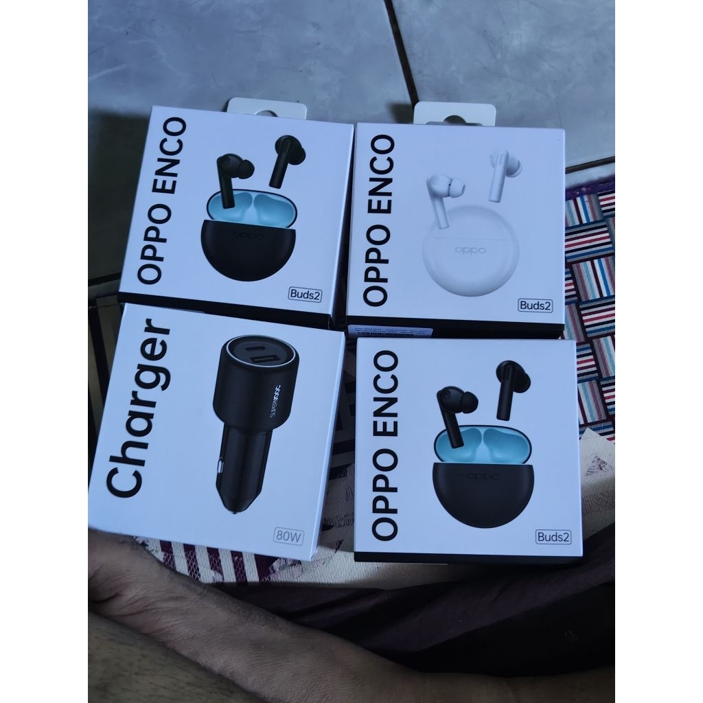 oppo encobuds & car charger 80w
