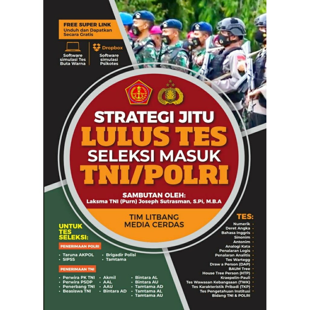 Strategi Jitu Lulus Tes Seleksi TNI POLRI – Latihan Psikotes, TWK, TKP, Kraepelin, Wartegg + Pembaha