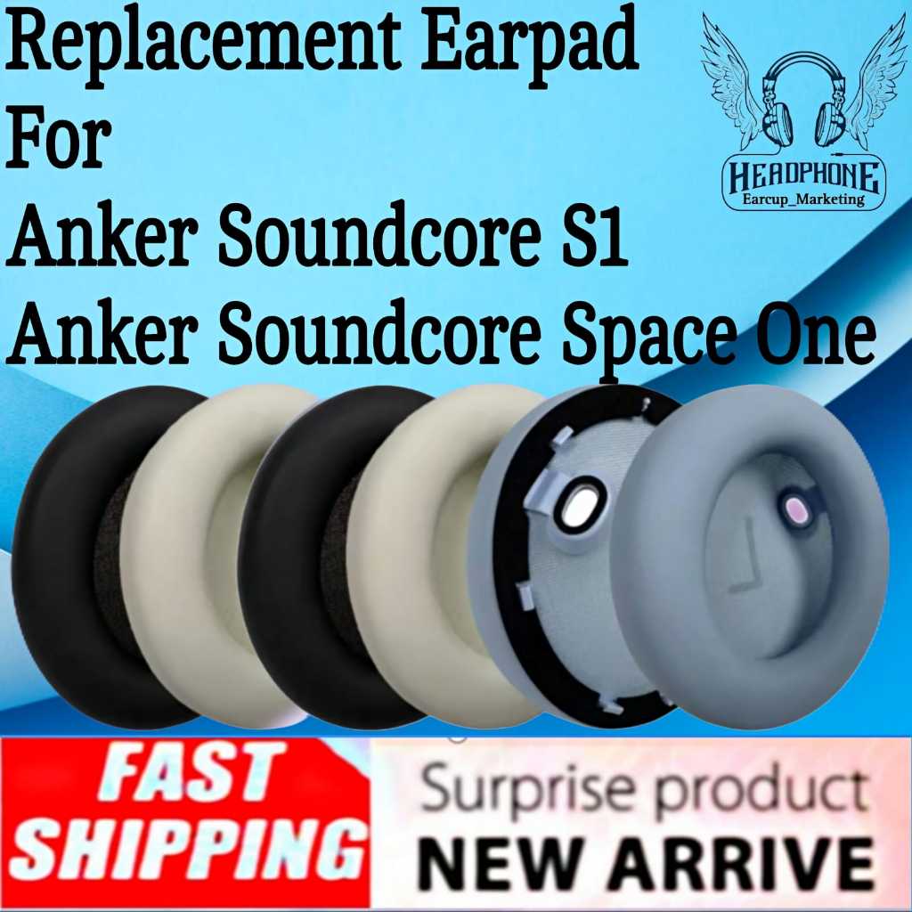 Bantalan Busa Earcup Earpad Headphones Foam Anker Soundcore Space One - Anker Soundcore S1