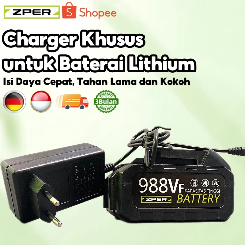 ZPER Charger Makita Lithium Bor Baterai 12V/16.8V/98VF/988VF/9888VF Cordless Kompatibel
