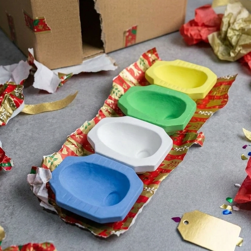 Asbak Mini Unik Motif WC Jongkok 4 Varian Warna | Handmade Lucu