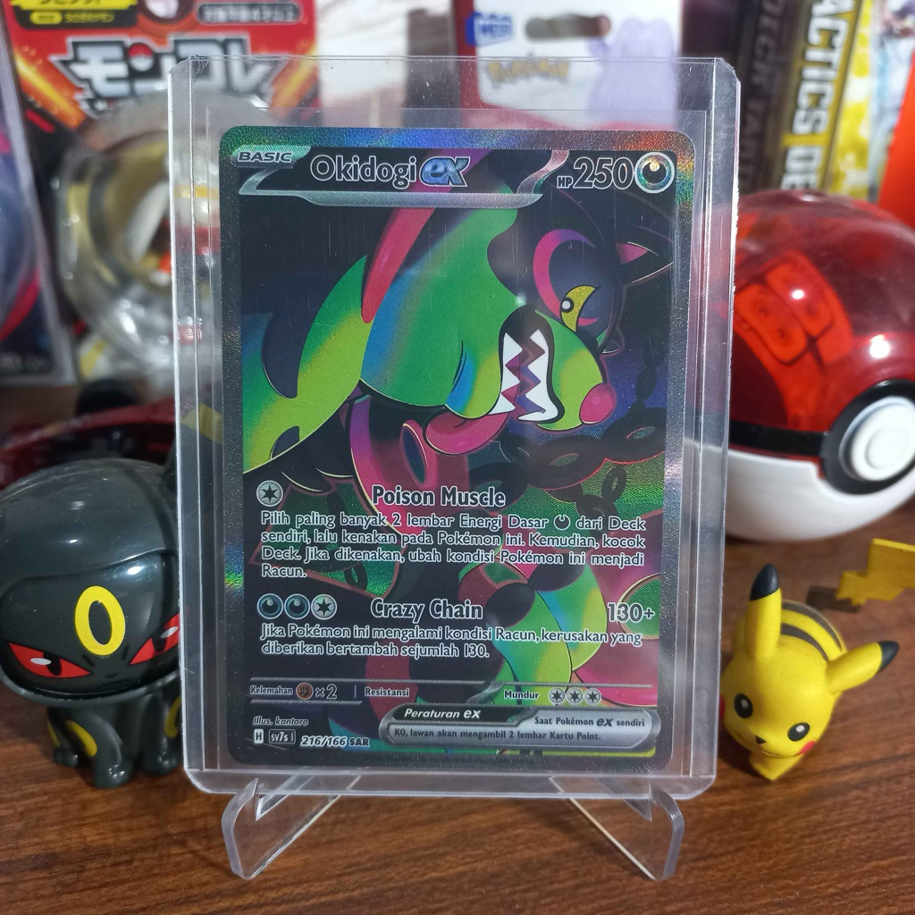 Okidogi EX SAR Sv7s 216/166 - Kartu Pokemon TCG Indonesia Bimbingan Rasi Original