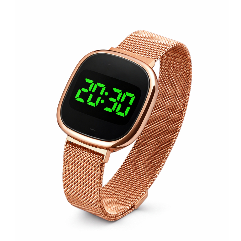 Jam Tangan Wanita Serut Korea Rantai Magnet Digital Cewek Touch Watch TS-07