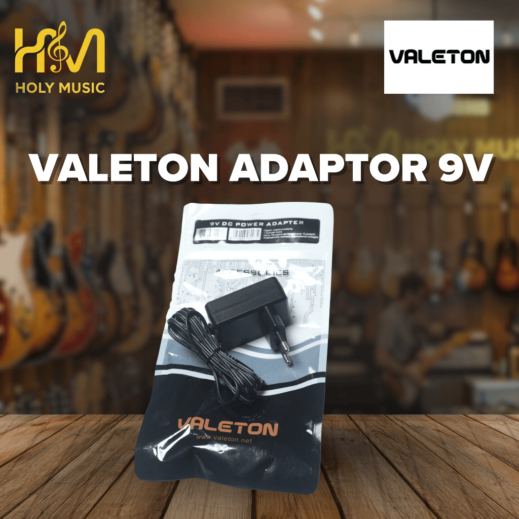 Valeton 9V DC Power Adapter - Adaptor Efek negative center polarity