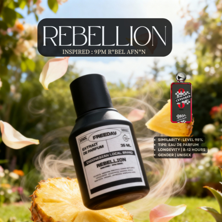 FREEDAY EXTRAIT DE PARFUM 9PM REBEL NANAS BAKAR PREMIUM Pria dan Wanita Special 35ml Parfume Unisex